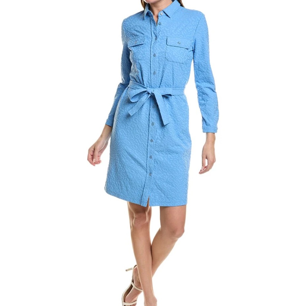 J. McLaughlin Bay Blue Haarlem Women’s Dress X-Large